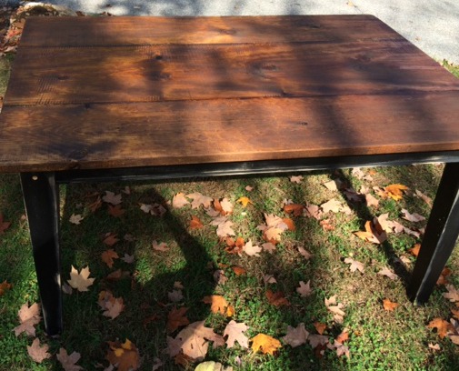 Here's a picture of the table without the leaves and getting ready for delivery.